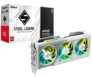 Asrock AMD Radeon RX 9070 XT 16 GB GDDR6 Steel Legend White