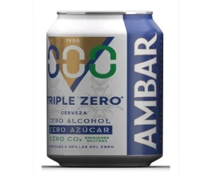 Ambar Triple Zero 0,0 Sin Alcohol Sin Gluten Lata 33 cl.