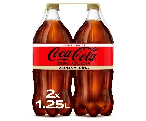 Coca Cola Zero Azúcar Zero cafeína Botella 1,25 L.