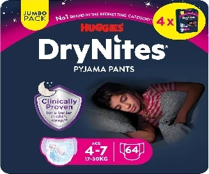 Huggies Drynites Pyjama Pants 4 - 7 años Niña