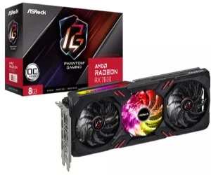 Asrock AMD Radeon RX 7600 8 GB GDDR6 Phantom Gaming OC