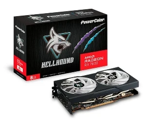 PowerColor AMD Radeon RX 7600 8 GB GDDR6 Hellhound